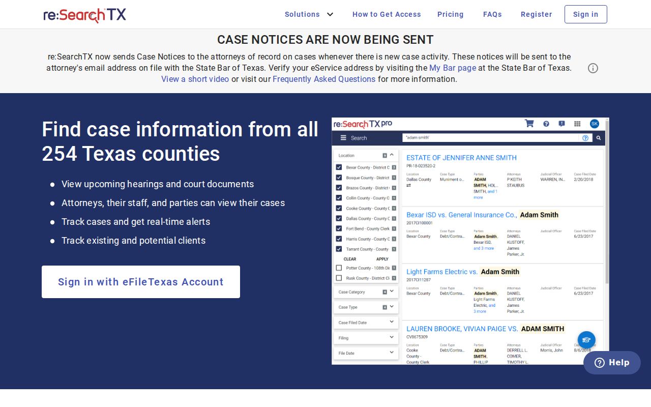 Shackelford County criminal records re SearchTX platform